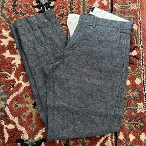 J Crew Sutton Chambray Linen Pants